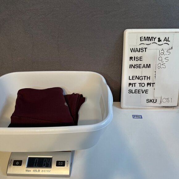 Athleta Elation Crossover Rib 7/8 Tight Size S Maroon Plum Purple Athletic Gym - Picture 14 of 14